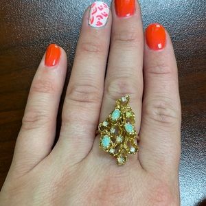 Opal and Diamond Ring